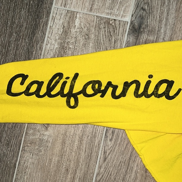 California yellow long sleeve crop T-shirt, size small - Picture 3 of 4